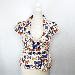Anthropologie Elevenses Butterfly Jacket Size 8